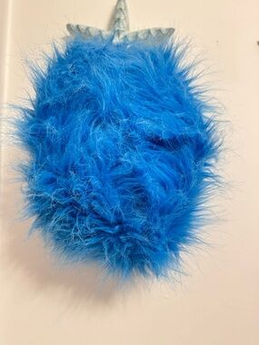 Dr. Seuss Thing 1 Thing 2 Blue Fuzzy Hat elope Size Adjuster Costume Cosplay